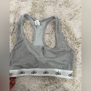 Alo women’s grey ribbed bra